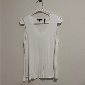 Classic White Sleeveless Tank Top